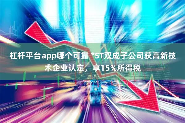 杠杆平台app哪个可靠 *ST双成子公司获高新技术企业认定，享15%所得税